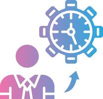 Working Time Iconic Line Form vector