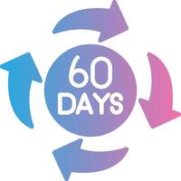60 Days Soft Outline Graphic vector