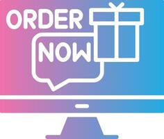 Order Now Modern Interface Badge vector