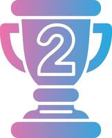 2nd Prize Futuristic App Badge vector