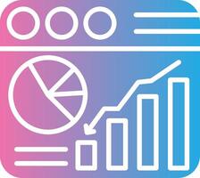Data Analytics Interface Line Graphic vector