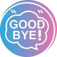 Good Bye Outlined Frame Object vector