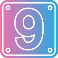 Number 9 Stylish UX Piece vector