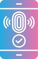 Fingerprint Futuristic App Badge vector