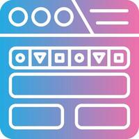 Navigation Bar Flat UI Form vector