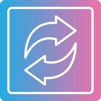 Two Circular Arows Interface Line Graphic vector