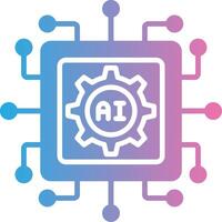 Artificial Intelligence Color Enhanced Graphic vector