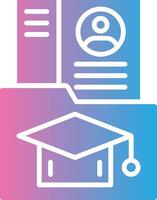 Curriculum Thin Graphic Shape vector
