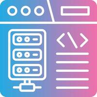 Database Digital Outline Piece vector