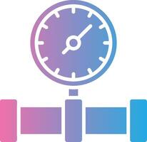 Manometer Bold Outline Badge vector