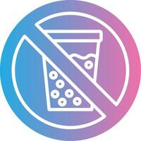 No Soft Drink Gradient Color Form vector
