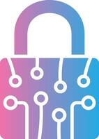 Padlock Gradient Style Element vector