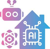 Smarthome Shadowed Flat Design vector