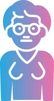 Grandmother Gradient Color Form vector