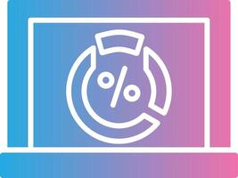Pie Chart Dark Mode Symbol vector