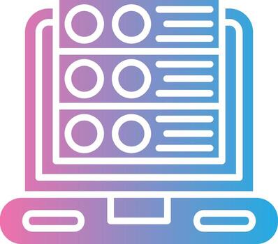 Server Control Vibrant Visual Object vector