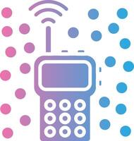 Walkie Talkie Thin Graphic Shape vector