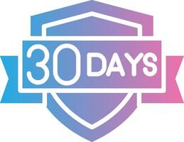 30 Days Outlined Line Artwork vector