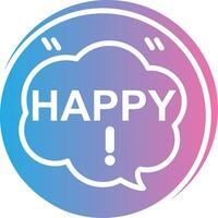 Happy Interface Line Graphic vector