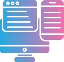 Responsive Design Gradient Style Element vector