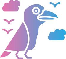 Crow Monotone Sketch Design vector