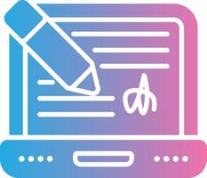 Digital Signature Pixel Style Badge vector