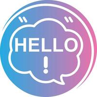 Hello Simplified Design Piece vector