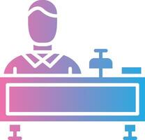 Receptionist Monotone Sketch Design vector