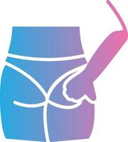 Buttocks Color Enhanced Graphic vector