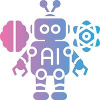 Robot App-Based UI Graphic vector
