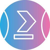 Greater Than UI Badge vector
