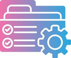 Folder Management Monochrome Line Graphic vector