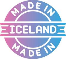 Made In Iceland Interface Line Graphic vector