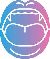 Mouth Simplified Line Mark vector