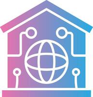 Smart Home Modern Interface Badge vector