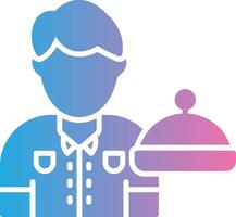 Waiter UI Badge vector