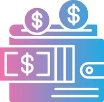 Wallet Soft Outline Graphic vector