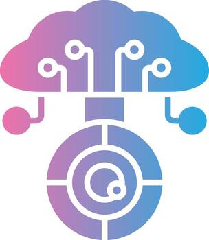 Cloud Computing Muted Color Design vector