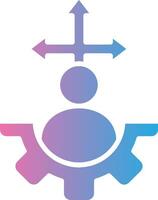 Decision Making Pixel Style Badge vector