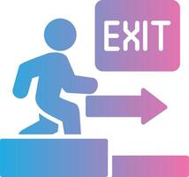 Emergency Exit Clean UI Concept vector