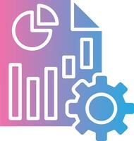 Reporting Crisp Outline Artwork vector