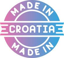 Made In Croatia Vibrant Visual Object vector