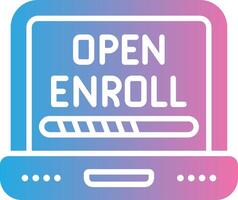 Open Enrollment Compact Web Symbol vector