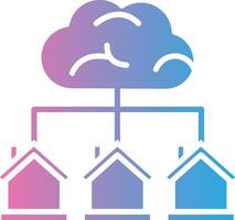Cloud Server User-Friendly Drawing vector