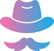 Mustache Outlined Concept Piece vector