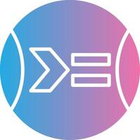 Greater Than Or Equal To Coded UI Symbol vector