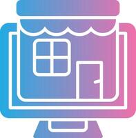 Online Store High Contrast Badge vector