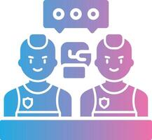 Talk Bold Outline Badge vector