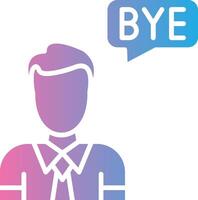 Goodbye Thin Graphic Shape vector