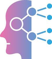 Neural Network High Contrast Badge vector